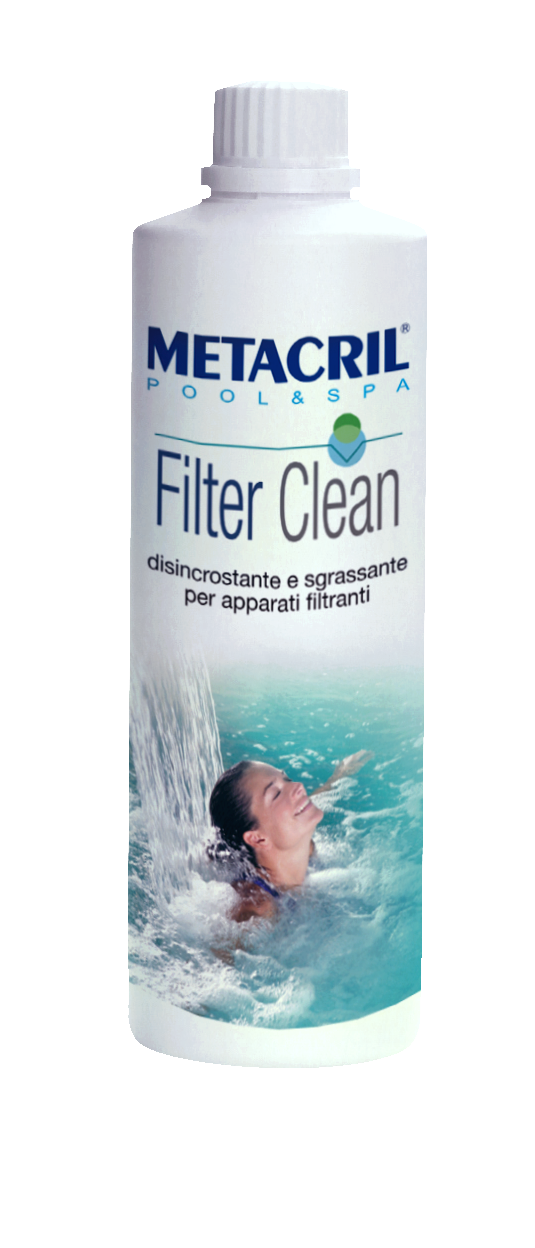 FILTERCLEAN 1 Lt - Disincrostante, sgrassante e sanificante per apparati filtranti in carta, sabbia, vetro
