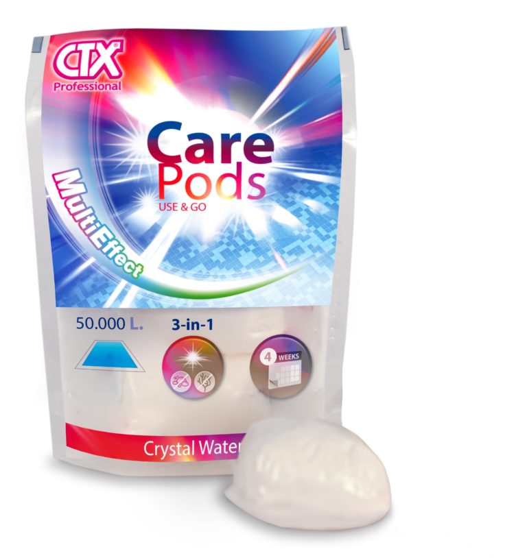CTX-Care Pods - Prodotto multi azione Torbidità alghe e schiume saranno eliminate in modo comodo e veloce.