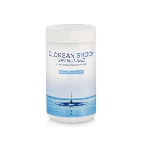 Clorsan Shock Granulare 1 Kg - Cloro stabilizzato per il trattamento Shock dell'acqua in piscina o SPA