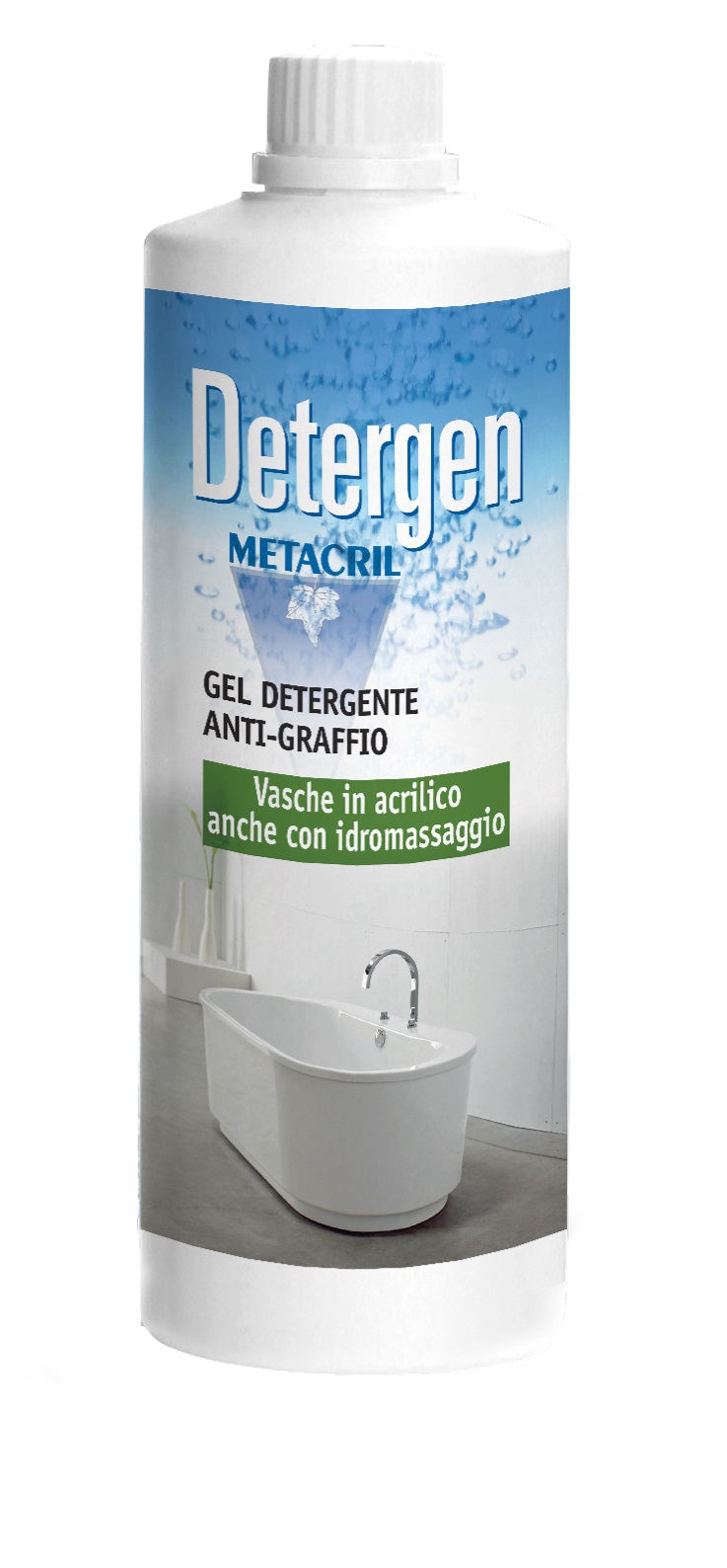 DETERGEN - 1000ml Detergente antigraffio per vasche e superfici acriliche
